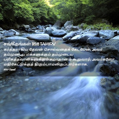 Picture 02 - சங்கீதங்கள் 85:8 TAMIRV - கர்த்தராகிய தேவன் - Bible Verse Picture