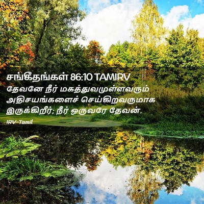 Picture 02 - சங்கீதங்கள் 86:10 TAMIRV - தேவனே நீர் - Bible Verse Picture