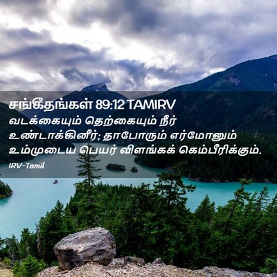 Picture 02 - சங்கீதங்கள் 89:12 TAMIRV - வடக்கையும் - Bible Verse Picture