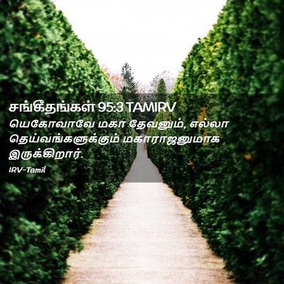 Picture 02 - சங்கீதங்கள் 95:3 TAMIRV - யெகோவாவே மகா - Bible Verse Picture