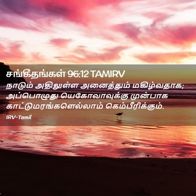 Picture 02 - சங்கீதங்கள் 96:12 TAMIRV - நாடும் அதிலுள்ள - Bible Verse Picture
