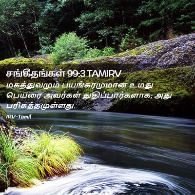 Picture 02 - சங்கீதங்கள் 99:3 TAMIRV - மகத்துவமும் - Bible Verse Picture