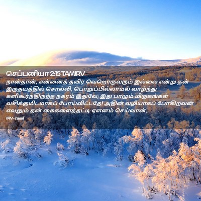 Picture 02 - செப்பனியா 2:15 TAMIRV - நான்தான், என்னைத் - Bible Verse Picture