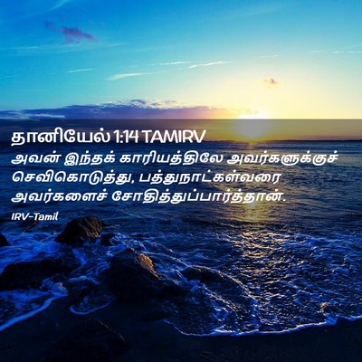 Picture 02 - தானியேல் 1:14 TAMIRV - அவன் இந்தக் - Bible Verse Picture