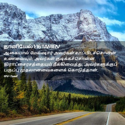 Picture 02 - தானியேல் 1:16 TAMIRV - ஆகையால் மேல்ஷார் - Bible Verse Picture