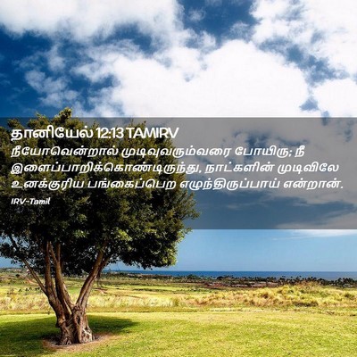 Picture 02 - தானியேல் 12:13 TAMIRV - நீயோவென்றால் - Bible Verse Picture