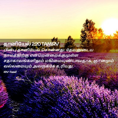 Picture 02 - தானியேல் 2:20 TAMIRV - பின்பு தானியேல் - Bible Verse Picture