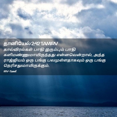 Picture 02 - தானியேல் 2:42 TAMIRV - கால்விரல்கள் பாதி - Bible Verse Picture