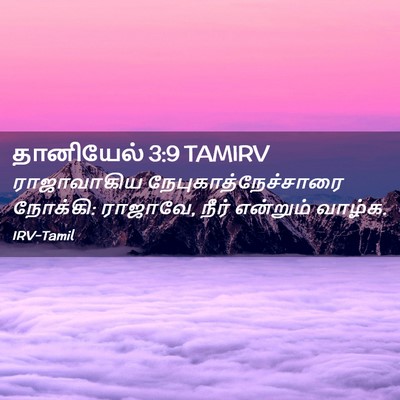Picture 02 - தானியேல் 3:9 TAMIRV - ராஜாவாகிய - Bible Verse Picture