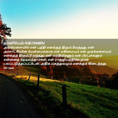 Picture 02 - தானியேல் 4:36 TAMIRV - அவ்வேளையில் என் - Bible Verse Picture