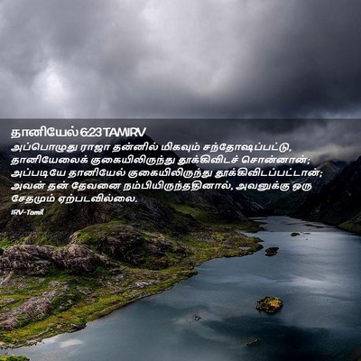 Picture 02 - தானியேல் 6:23 TAMIRV - அப்பொழுது ராஜா - Bible Verse Picture