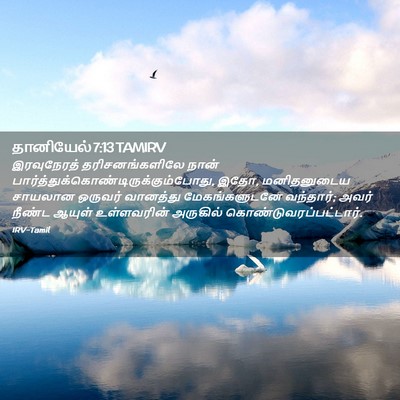 Picture 02 - தானியேல் 7:13 TAMIRV - இரவுநேரத் - Bible Verse Picture