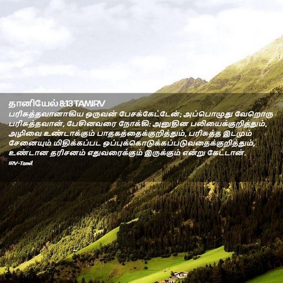 Picture 02 - தானியேல் 8:13 TAMIRV - பரிசுத்தவானாகிய - Bible Verse Picture