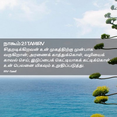 Picture 02 - நாகூம் 2:1 TAMIRV - சிதறடிக்கிறவன் - Bible Verse Picture