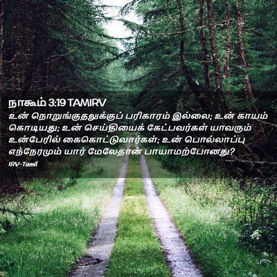 Picture 02 - நாகூம் 3:19 TAMIRV - உன் - Bible Verse Picture