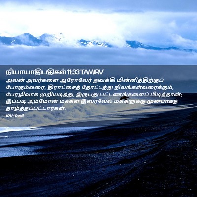 Picture 02 - நியாயாதிபதிகள் 11:33 TAMIRV - அவன் அவர்களை - Bible Verse Picture