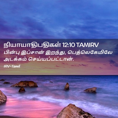 Picture 02 - நியாயாதிபதிகள் 12:10 TAMIRV - பின்பு இப்சான் - Bible Verse Picture