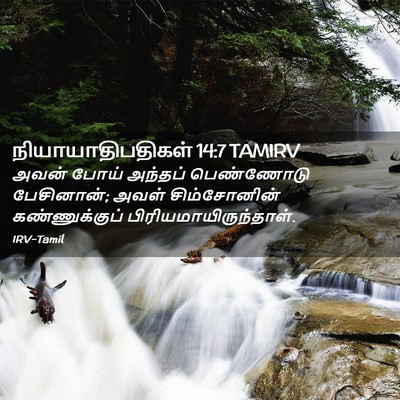 Picture 02 - நியாயாதிபதிகள் 14:7 TAMIRV - அவன் போய் அந்தப் - Bible Verse Picture
