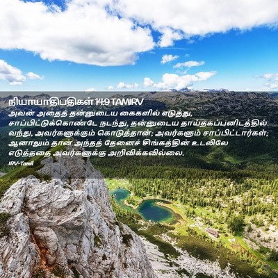 Picture 02 - நியாயாதிபதிகள் 14:9 TAMIRV - அவன் அதைத் - Bible Verse Picture