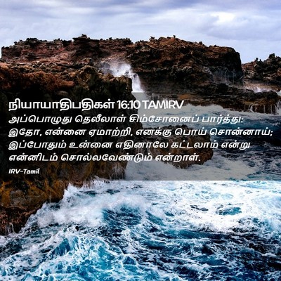 Picture 02 - நியாயாதிபதிகள் 16:10 TAMIRV - அப்பொழுது - Bible Verse Picture