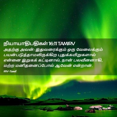 Picture 02 - நியாயாதிபதிகள் 16:11 TAMIRV - அதற்கு அவன்: - Bible Verse Picture