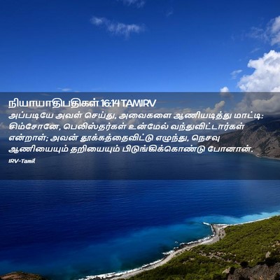 Picture 02 - நியாயாதிபதிகள் 16:14 TAMIRV - அப்படியே அவள் - Bible Verse Picture