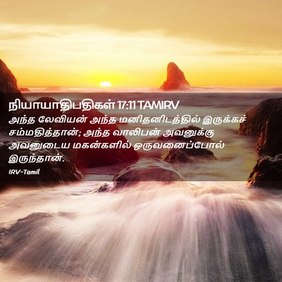 Picture 02 - நியாயாதிபதிகள் 17:11 TAMIRV - அந்த லேவியன் அந்த - Bible Verse Picture