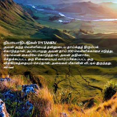 Picture 02 - நியாயாதிபதிகள் 17:4 TAMIRV - அவன் அந்த - Bible Verse Picture