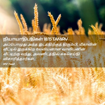 Picture 02 - நியாயாதிபதிகள் 18:15 TAMIRV - அப்பொழுது அந்த - Bible Verse Picture