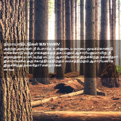 Picture 02 - நியாயாதிபதிகள் 18:19 TAMIRV - அதற்கு அவர்கள்: நீ - Bible Verse Picture