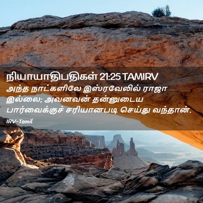 Picture 02 - நியாயாதிபதிகள் 21:25 TAMIRV - அந்த நாட்களிலே - Bible Verse Picture