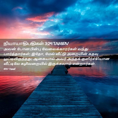 Picture 02 - நியாயாதிபதிகள் 3:24 TAMIRV - அவன் போனபின்பு - Bible Verse Picture