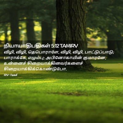 Picture 02 - நியாயாதிபதிகள் 5:12 TAMIRV - விழி, விழி, - Bible Verse Picture