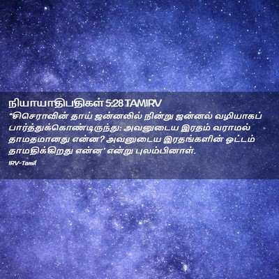 Picture 02 - நியாயாதிபதிகள் 5:28 TAMIRV - “சிசெராவின் தாய் - Bible Verse Picture