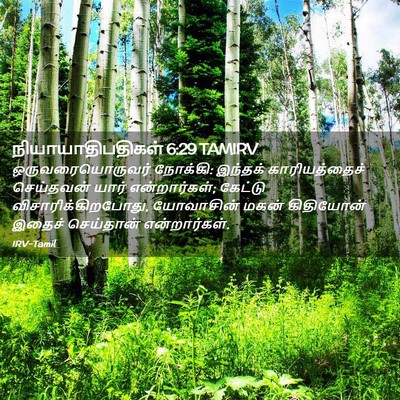 Picture 02 - நியாயாதிபதிகள் 6:29 TAMIRV - ஒருவரையொருவர் - Bible Verse Picture