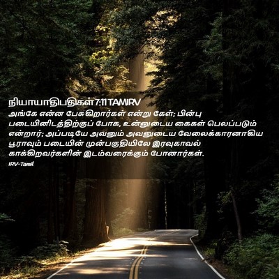 Picture 02 - நியாயாதிபதிகள் 7:11 TAMIRV - அங்கே என்ன - Bible Verse Picture