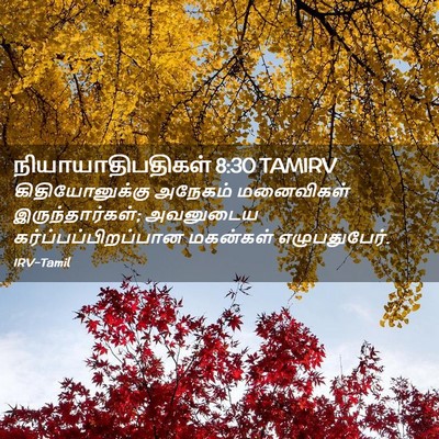 Picture 02 - நியாயாதிபதிகள் 8:30 TAMIRV - கிதியோனுக்கு - Bible Verse Picture