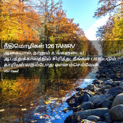 Picture 02 - நீதிமொழிகள் 1:26 TAMIRV - ஆகையால், நானும் - Bible Verse Picture