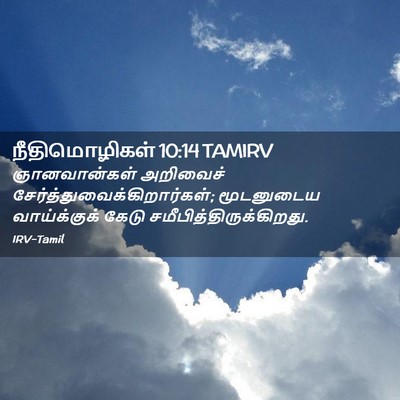 Picture 02 - நீதிமொழிகள் 10:14 TAMIRV - ஞானவான்கள் - Bible Verse Picture