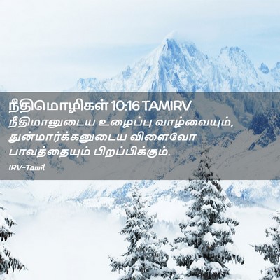 Picture 02 - நீதிமொழிகள் 10:16 TAMIRV - நீதிமானுடைய - Bible Verse Picture