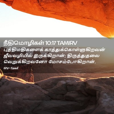 Picture 02 - நீதிமொழிகள் 10:17 TAMIRV - புத்திமதிகளைக் - Bible Verse Picture