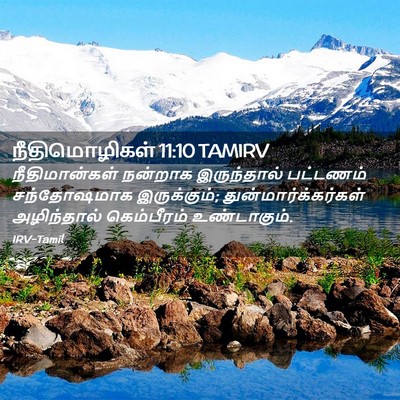 Picture 02 - நீதிமொழிகள் 11:10 TAMIRV - நீதிமான்கள் - Bible Verse Picture