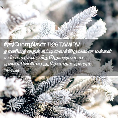 Picture 02 - நீதிமொழிகள் 11:26 TAMIRV - தானியத்தைக் - Bible Verse Picture