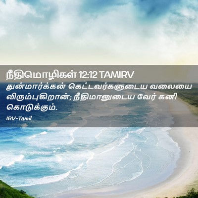 Picture 02 - நீதிமொழிகள் 12:12 TAMIRV - துன்மார்க்கன் - Bible Verse Picture