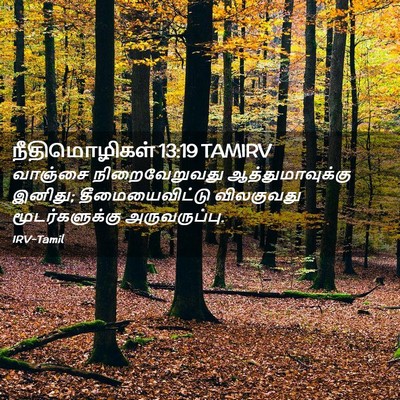 Picture 02 - நீதிமொழிகள் 13:19 TAMIRV - வாஞ்சை - Bible Verse Picture