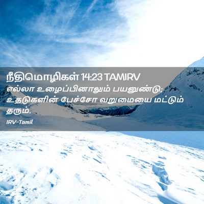 Picture 02 - நீதிமொழிகள் 14:23 TAMIRV - எல்லா - Bible Verse Picture