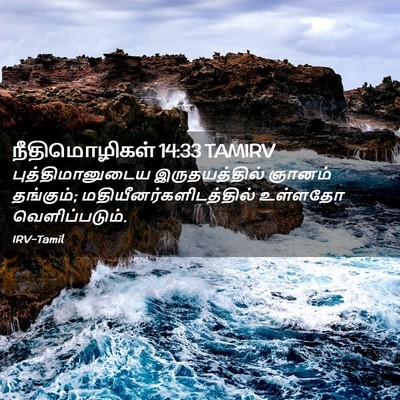Picture 02 - நீதிமொழிகள் 14:33 TAMIRV - புத்திமானுடைய - Bible Verse Picture