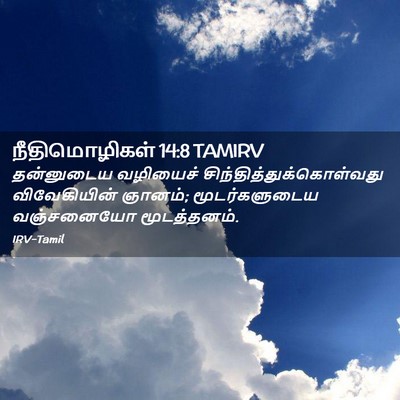Picture 02 - நீதிமொழிகள் 14:8 TAMIRV - தன்னுடைய வழியைச் - Bible Verse Picture