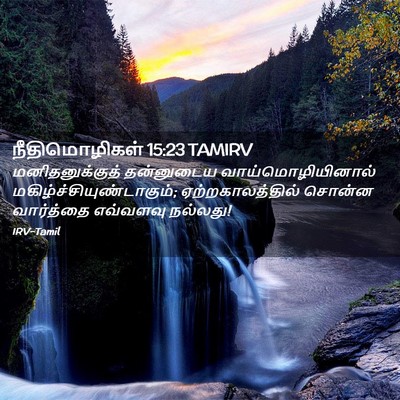 Picture 02 - நீதிமொழிகள் 15:23 TAMIRV - மனிதனுக்குத் - Bible Verse Picture