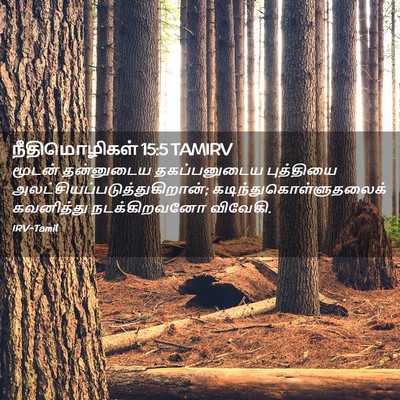 Picture 02 - நீதிமொழிகள் 15:5 TAMIRV - மூடன் தன்னுடைய - Bible Verse Picture